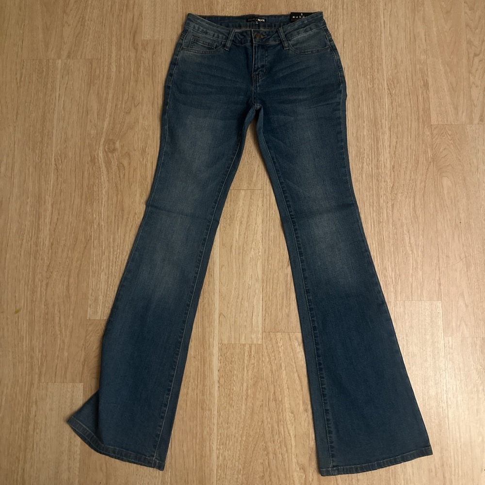 Fashion Nova Dark Blue Flare Jeans